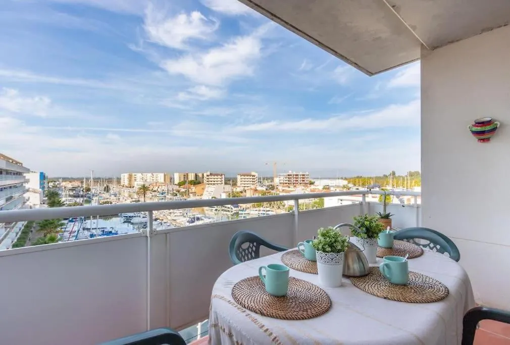 アパート 166- Empurialola-Penthouse En Rosas Con Piscina Y Vistas Al Puerto Canigo-